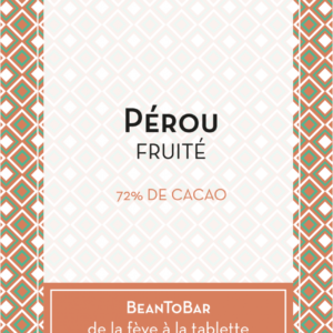 Tablette chocolat noir Pérou 72% fruité - Bean to Bar - Le Cacaotier