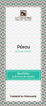 Le cacaotier tablette Bean To_Bar_Perou_corse 85