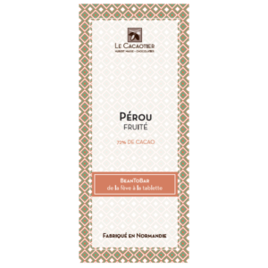 Tablette Pérou fruité (noir 72%) - BeanToBar