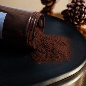 Photo de ambiance : chocolat cacao en poudre par la chocolaterie artisanale Le Cacaotier.