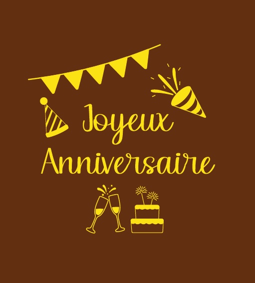 Carte en chocolat au lait joyeux anniversaire