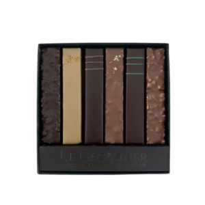 Photo de ambiance : bouchées lot 6 bouchées par la chocolaterie artisanale Le Cacaotier.