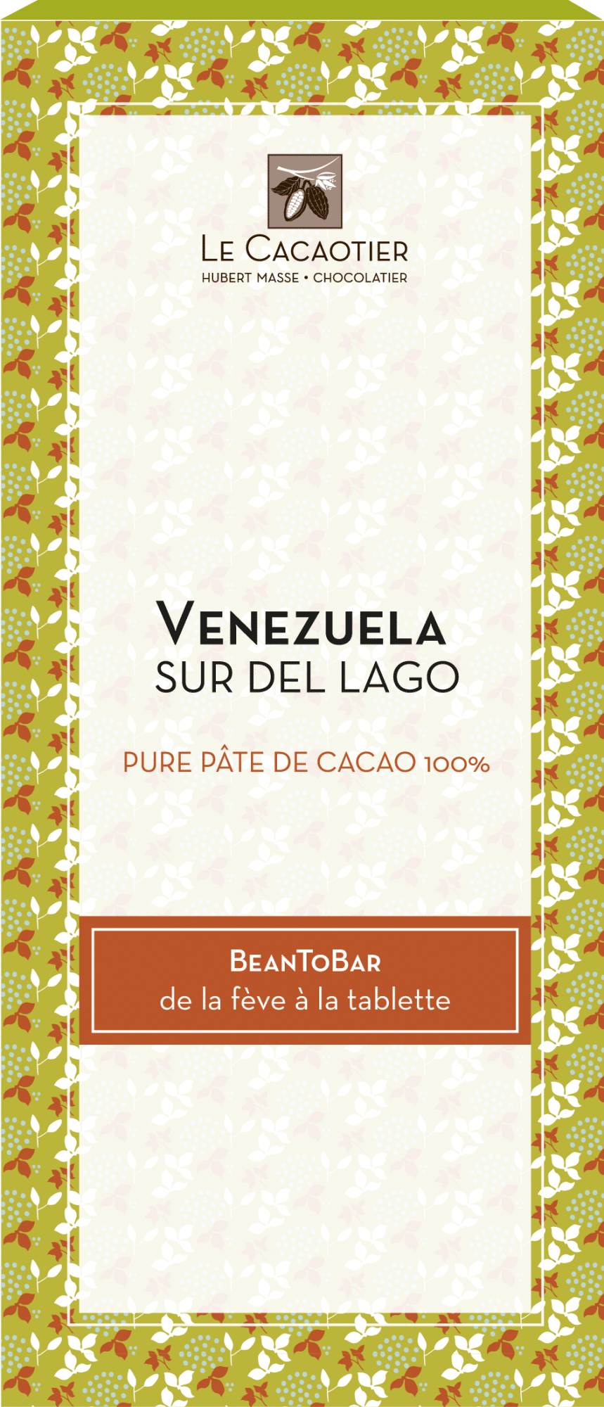 Packaging de la tablette le venezuela sur del lago chocolat noir
