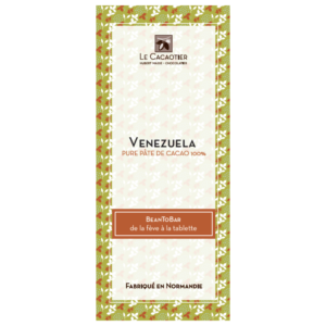 tablette bean to bar tablette venezuela noir 100 - Le Cacaotier