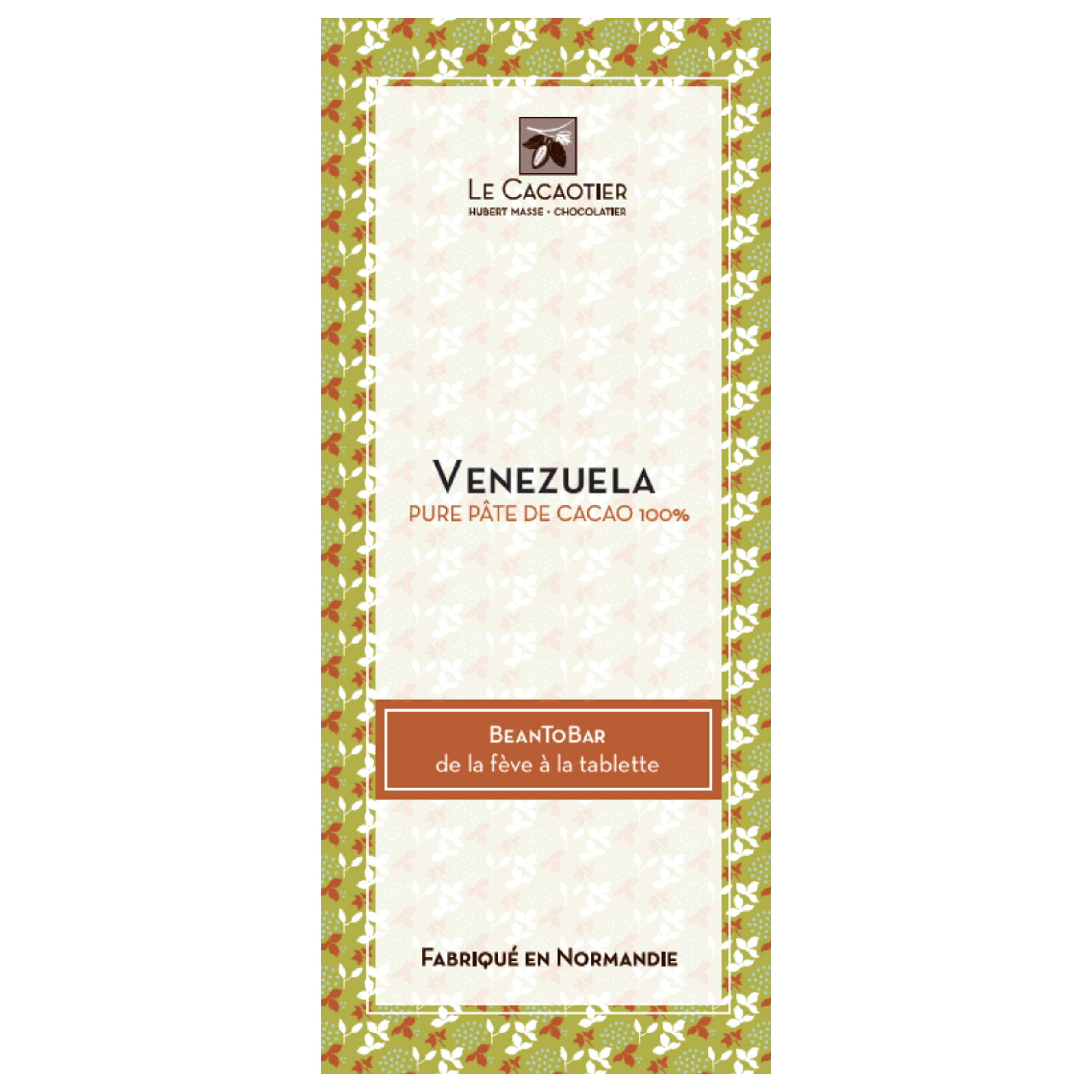 tablette bean to bar tablette venezuela noir 100 - Le Cacaotier