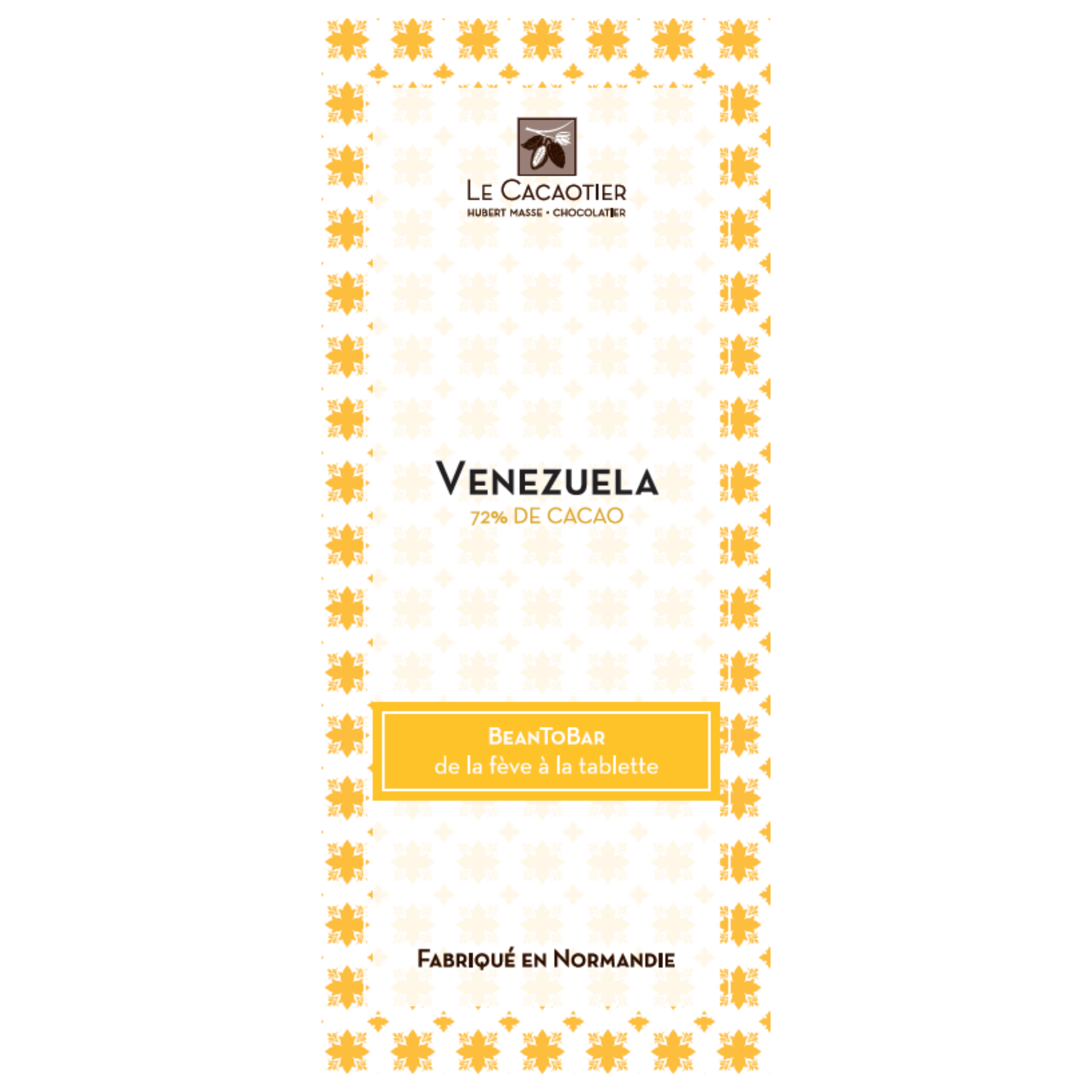 tablette bean to bar tablette venezuela noir 72 - Le Cacaotier