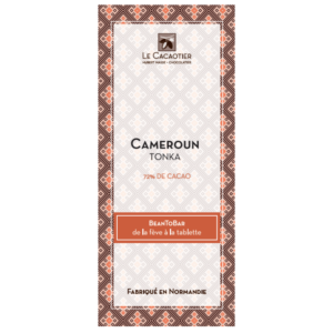 Tablette cameroun tonka 72% Bean-to-bar - Artisan Chocolatier Le Cacaotier