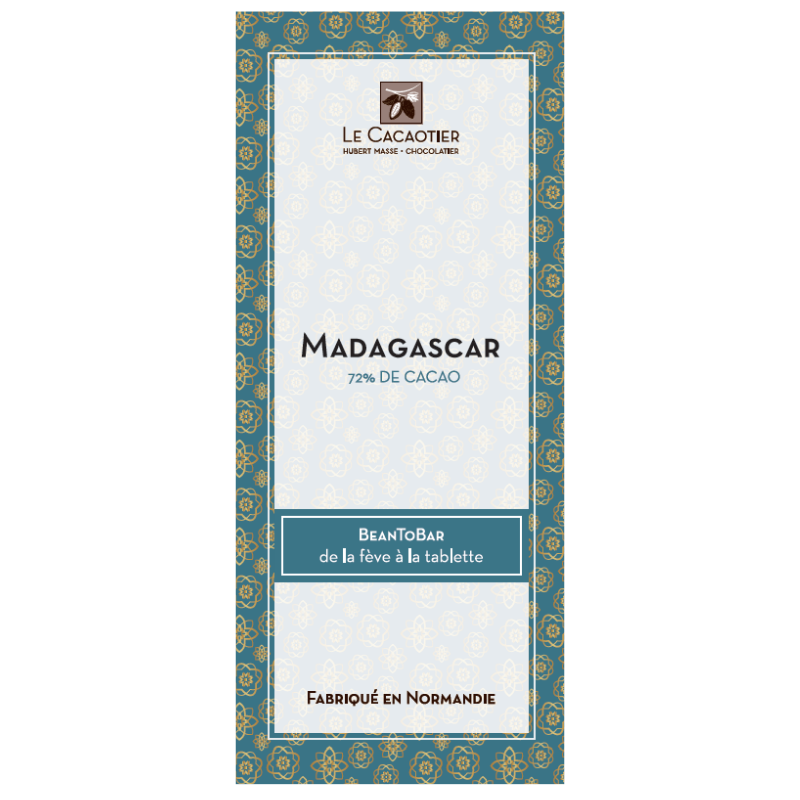 Tablette MADAGASCAR 72% Bean-to-bar - Artisan Chocolatier Le Cacaotier