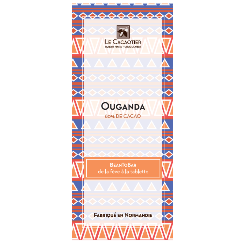 Tablette OUGANDA 80% Bean-to-bar - Artisan Chocolatier Le Cacaotier